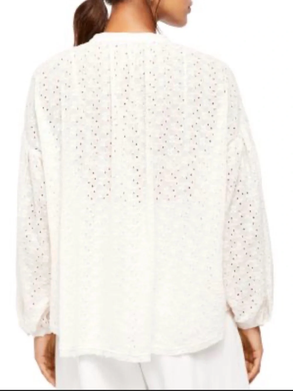 Free People 100% Cotton Maddison Eyelet Blouse